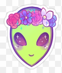 Alien Sticker Transparent Png Clipart Free Download - Alien Drawings Cute Emoji,Alien Emoji Png