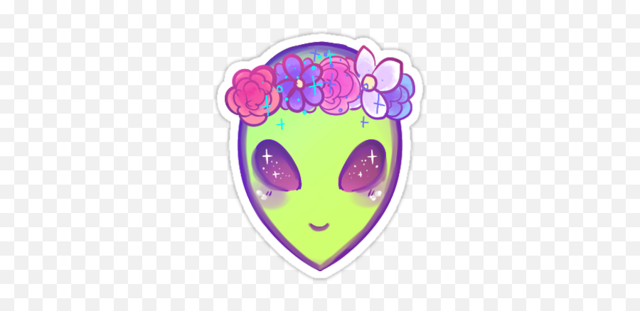 Alien Sticker Transparent Png Clipart Free Download - Alien Drawings Cute Emoji,Alien Emoji Png