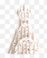 Wedding Dress Pop Up Card - Illustration Emoji