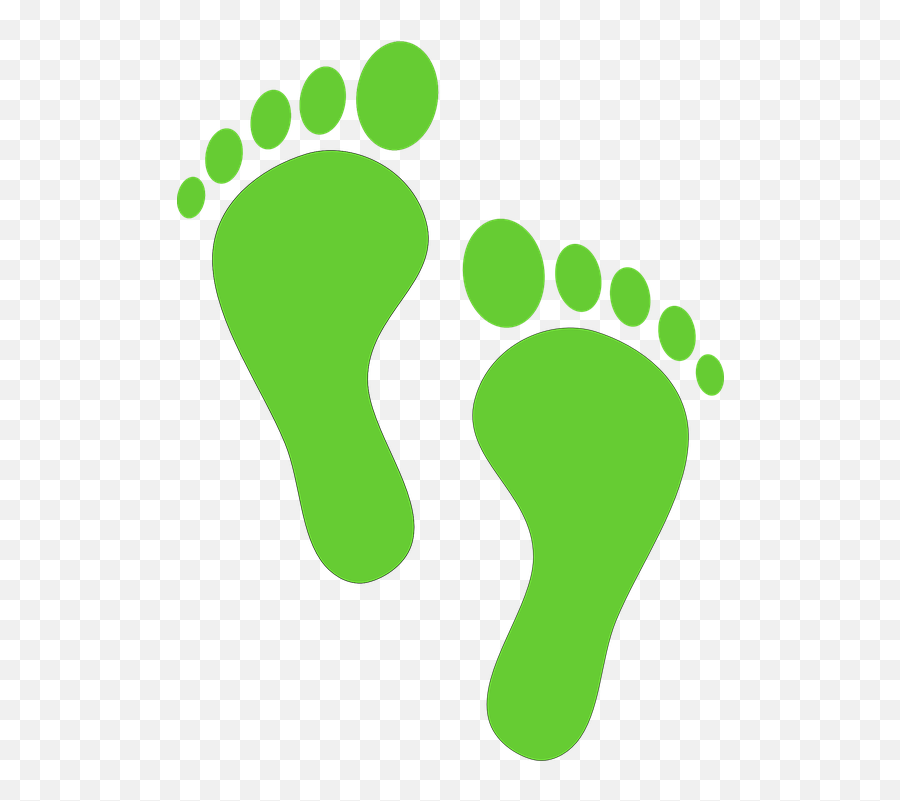 Footprints Toes Foot - Colored Footprint Clipart Emoji,Tiger Bear Paws Emoji