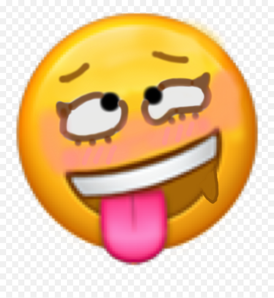 Toungeoutemoji Emoji Cursedemoji Curse - Transparent Background Crazy Emoji Png,Ahegao Emoji