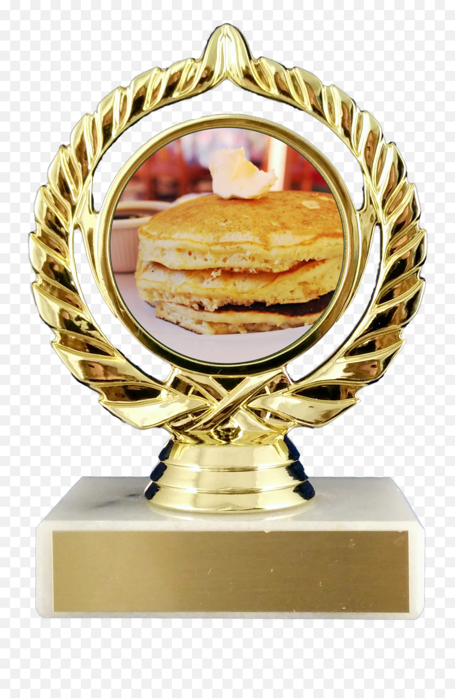 Pancake Trophy On Marble Base Emoji,Pancake Emoji
