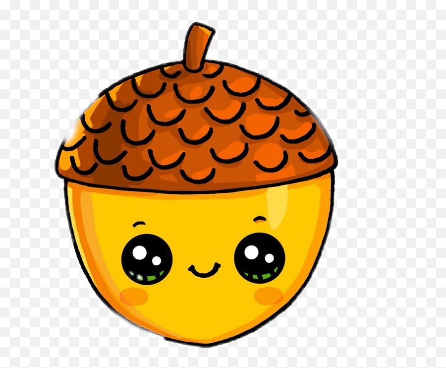 Cute Acorn - Draw So Cute Fall Emoji,Acorn Emoji
