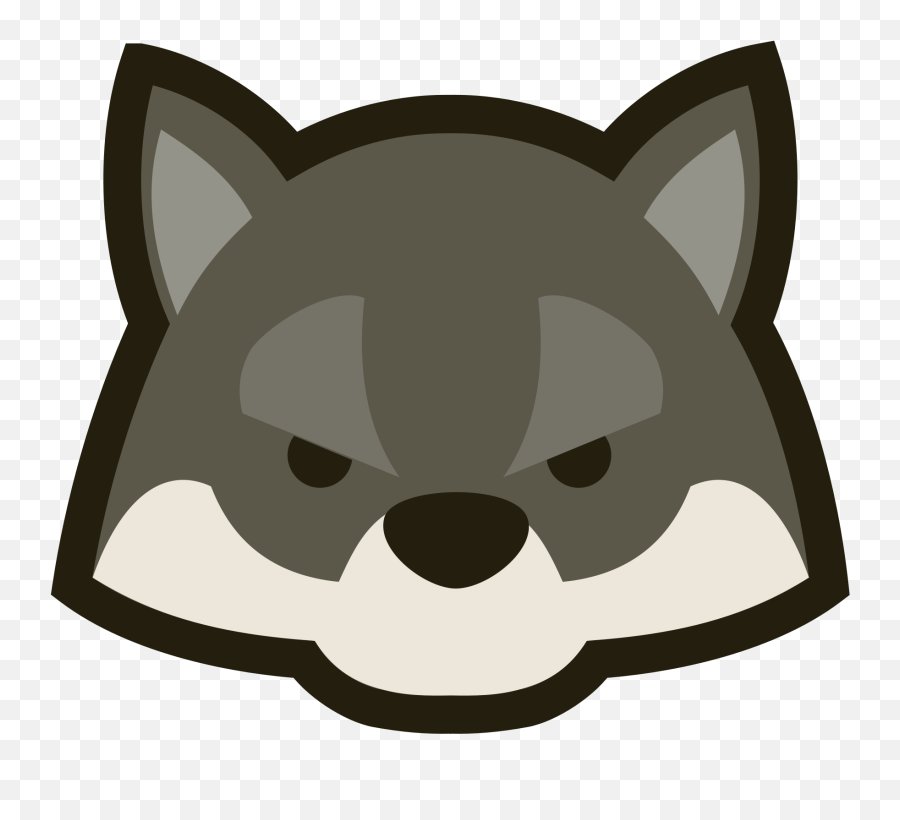 Free Clip Art Library Animated Cliparts - Cute Wolf Cartoon Face Emoji,Wolf Emoticon
