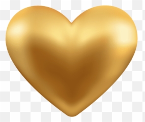 Brown Heart Png Picture - Gold Transparent Emoji