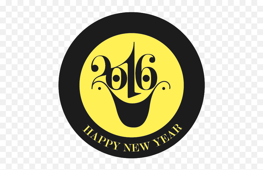 2016 Smiley Face Logo U0026 Greeting On Behance - Circle Emoji,Happy New Year 2016 Emoticon