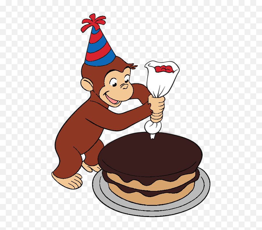 First Birthday Png - Birthday Curious George Clipart Emoji,Facebook Emoticons Birthday Cake