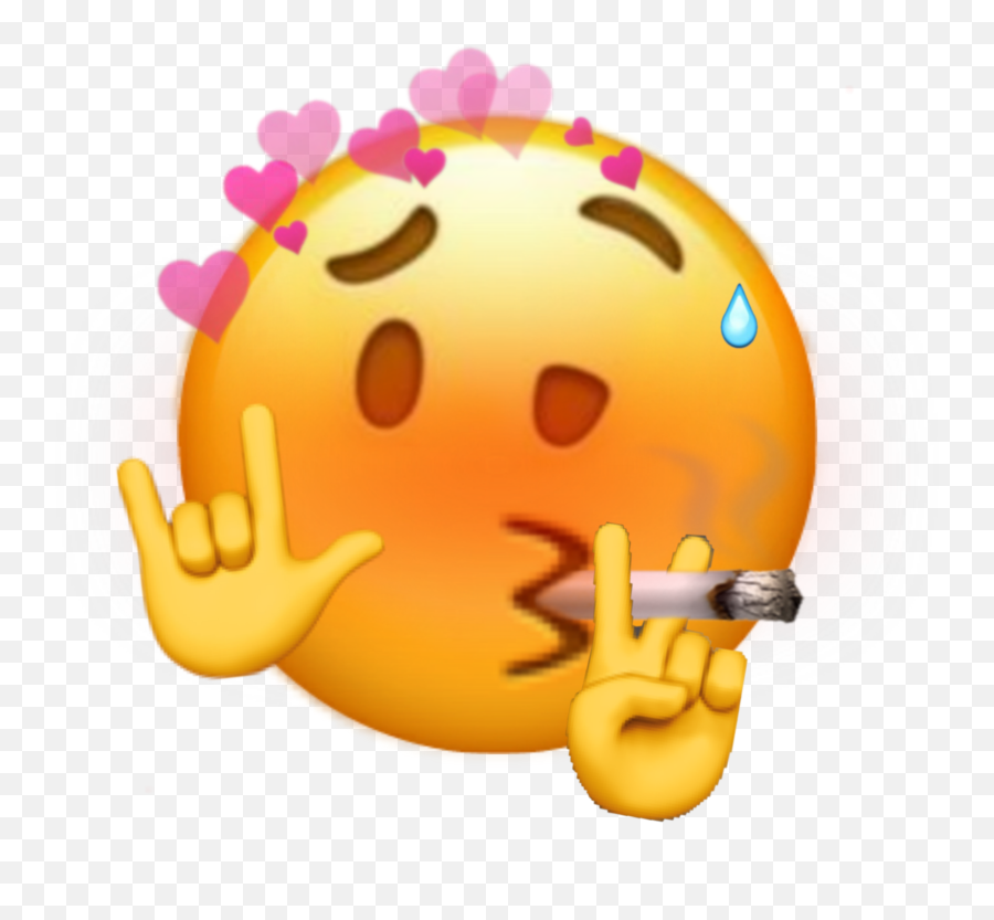 Emoji Cigarette Smoke Emojiface Sticker - Smiley,Chill Emoticon