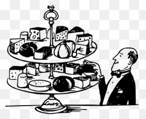 Free Butler Waiter Images - Dessert Clip Art Black And White Emoji
