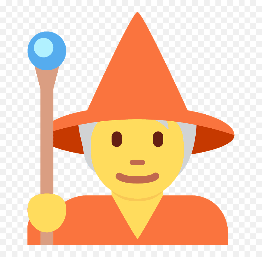 Mage Emoji Clipart - Mage Svg,Witch Hat Emoji