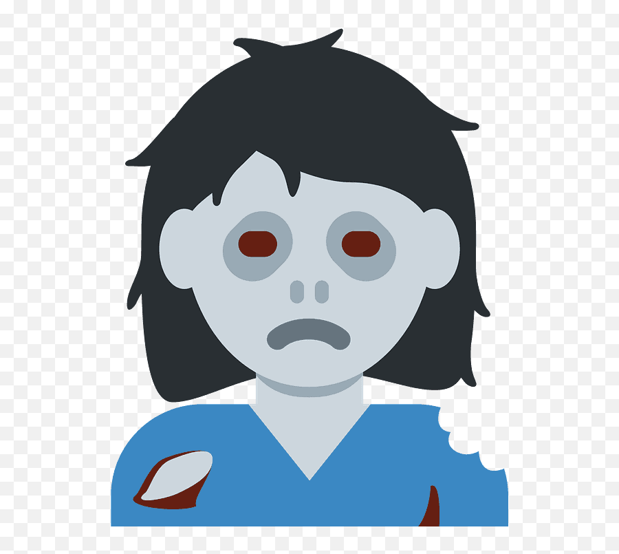 Woman Zombie Emoji Clipart - Woman Zombie Emoji,Walking Dead Emoji Download