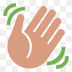 Waving Hand Sign Emoji For Facebook Email Sms - Clip Art
