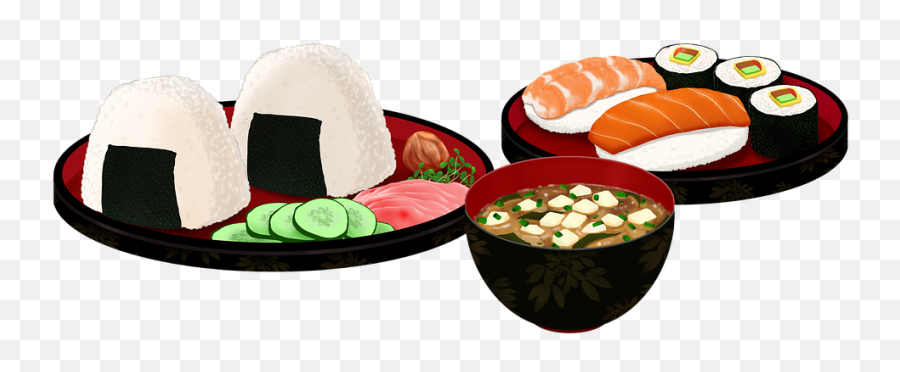 Food Sushi Delicious - Sushi Cartoon Transparent Background Emoji,Rice Bowl Emoji