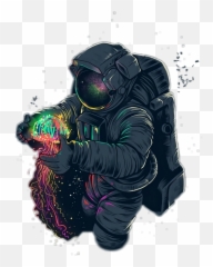 Space Spacewalker Astronaut Galaxy - Space Man And Jellyfish Emoji,Gun Star Emoji