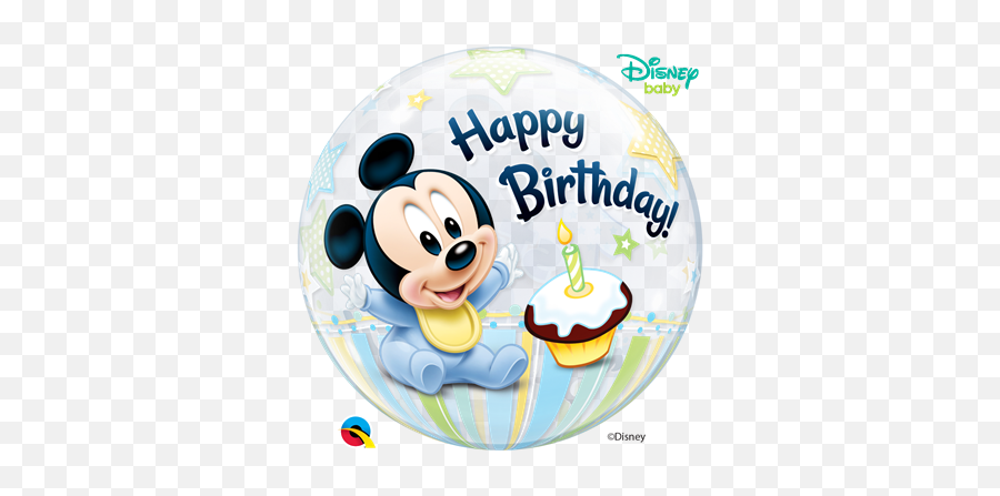 Disney Bubble Mickey Mouse 1st Birthday - Happy Birthday Minnie Mouse Clipart Emoji,Mickey Mouse Emoji For Facebook