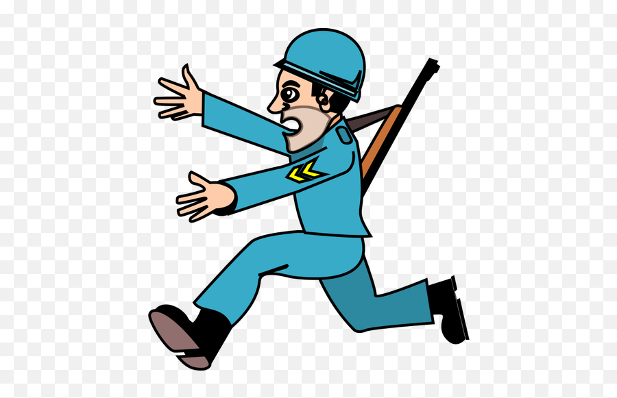 Soldier Running Away Image - Retreat Clipart Emoji,Guy Running Emoji