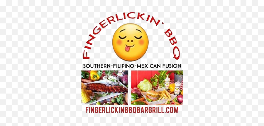 Finger Lickin Bbq Bar Grill Menu In - Side Dish Emoji,Bbq Emoticon