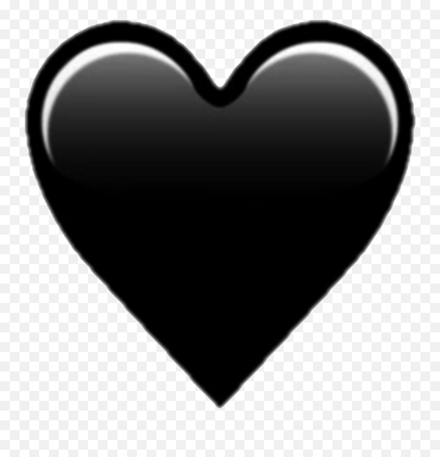 Black Heartemoji Hea - Iphone Emoji Heart Black Png,New Emojis Black Heart