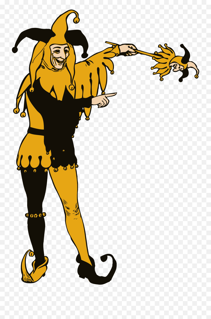 Transparent Jester Clipart - Yellow Jester Emoji,Jester Emoji