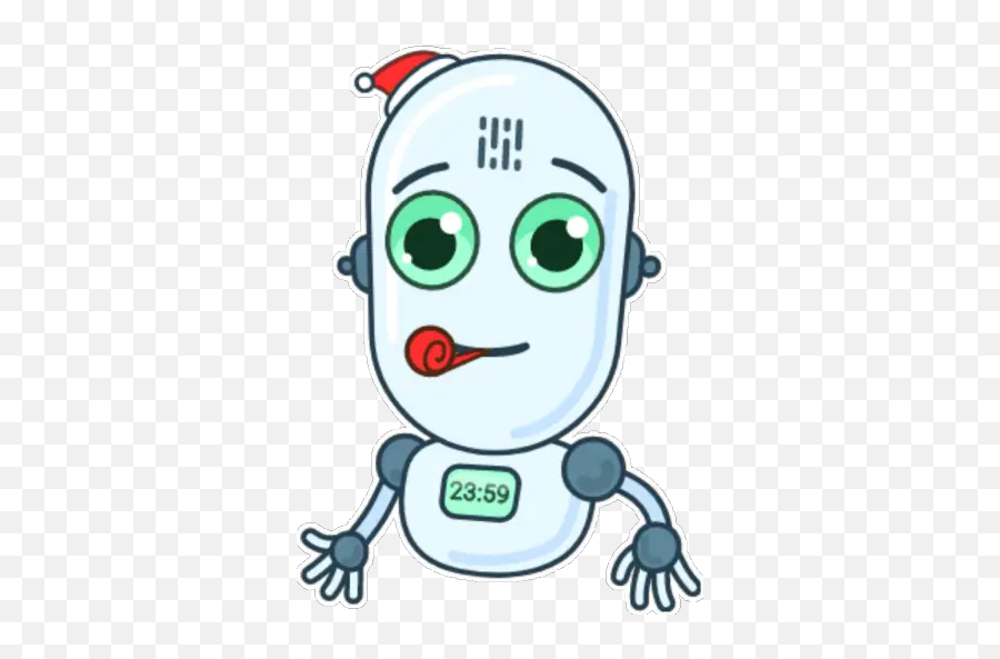 Christmas Robot Stickers For Whatsapp - Cartoon Emoji,Robot Emojis