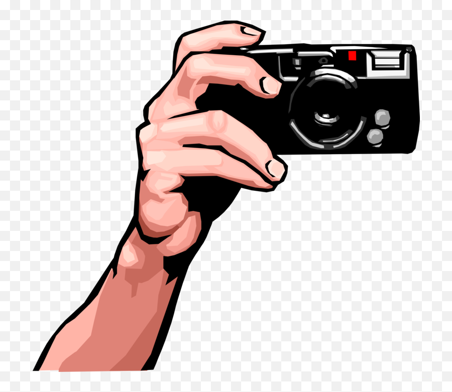 Camara Fotografica Vector Png - Camera With Hand Png Emoji,Camara Emoji