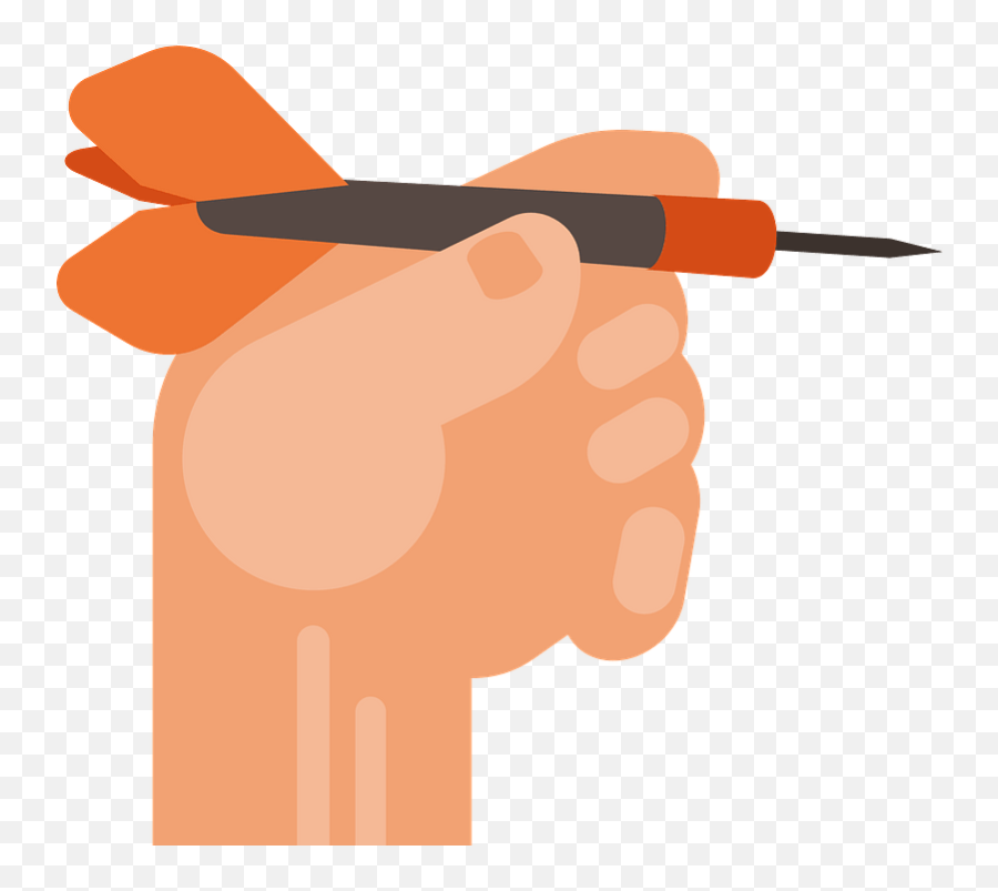 Throwing Darts Hand Clipart - Clip Art Emoji,Throwing Stars Emoji