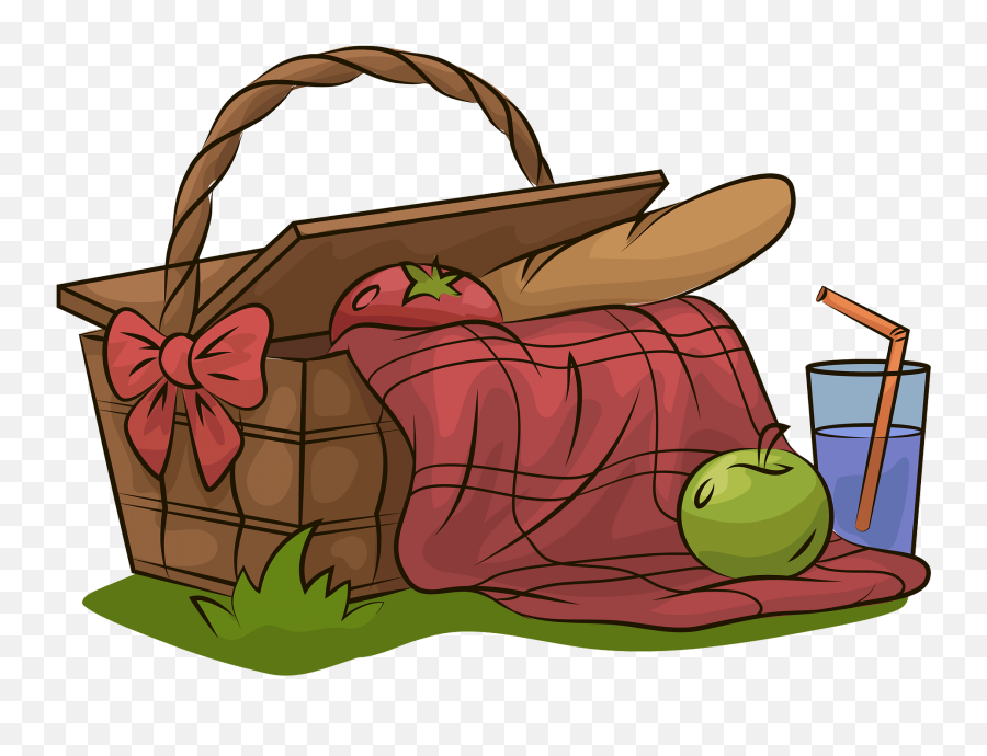 Picnic Basket Clipart - Picnic Basket Clipart Emoji,Basket Emoji - free ...