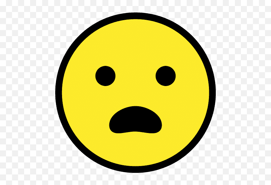 Frowning Face With Open Mouth Emoji Clipart Free Download - Happy,Open Emoji