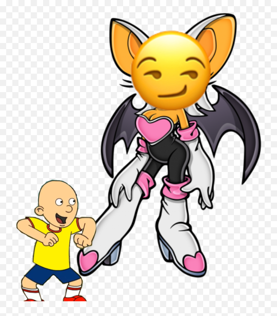 Emoji Face Goanimate Sonicx Caillou Rougethebat - Female Sonic Characters,Bat Emoticon