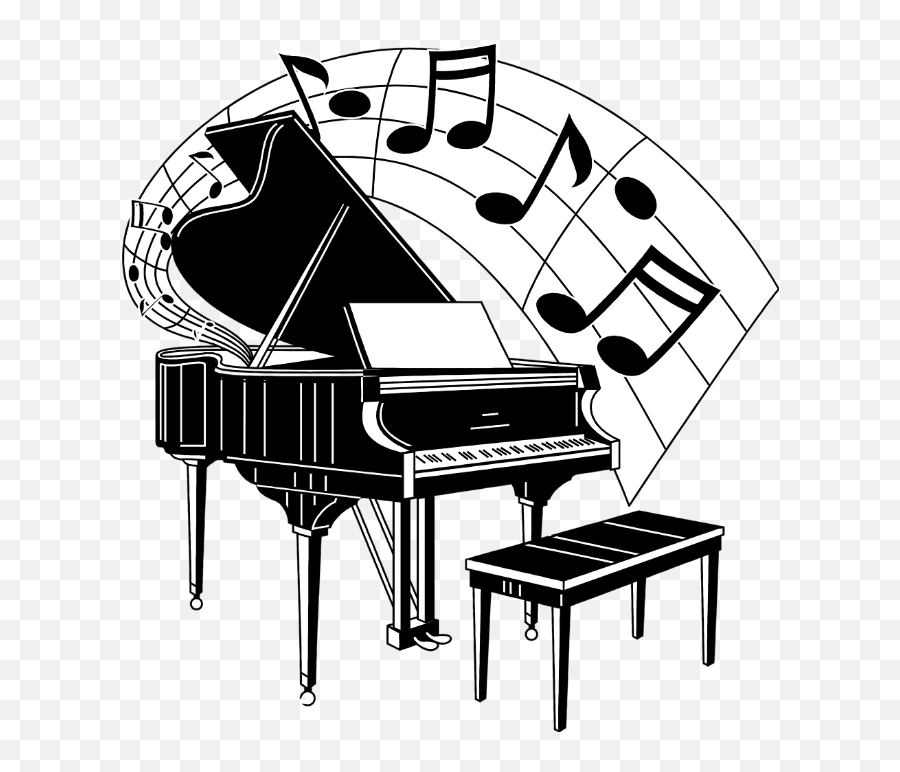Popular And Trending Pianista Stickers - Piano With Music Notes Clipart Emoji,Emoji Man And Piano