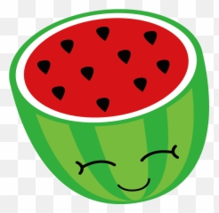 Watermelon Clipart Sweet Fruit - Cartoon Png Emoji