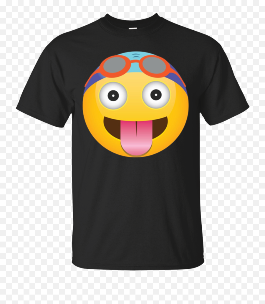 Swimming Emoji With Tongue Out T - Deadpool Bob Ross T Shirt,Tongue Out Emoji Text