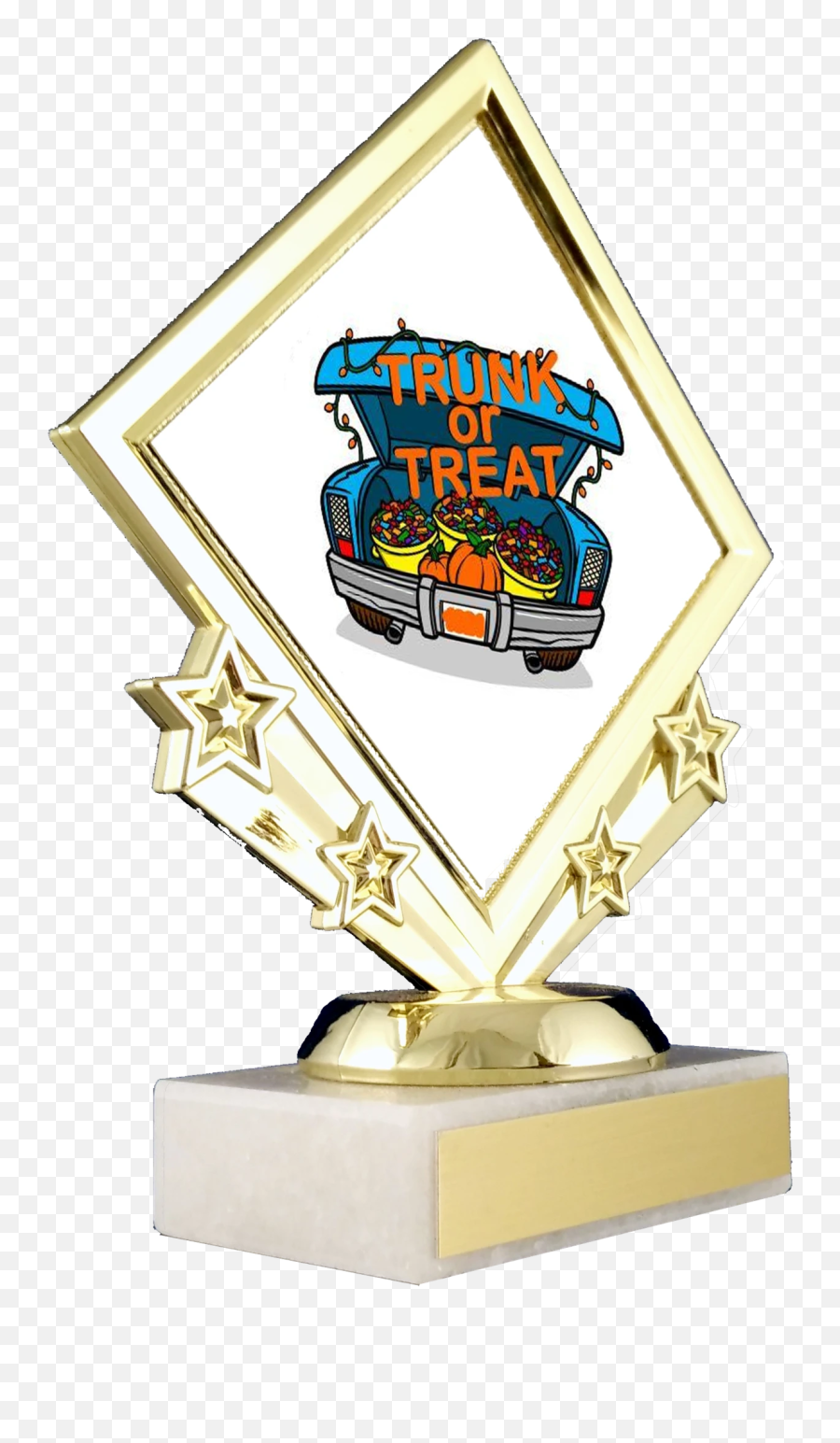 Trunk Or Treat Diamond Logo Trophy - Trophy Emoji,Emoji Trunk Or Treat