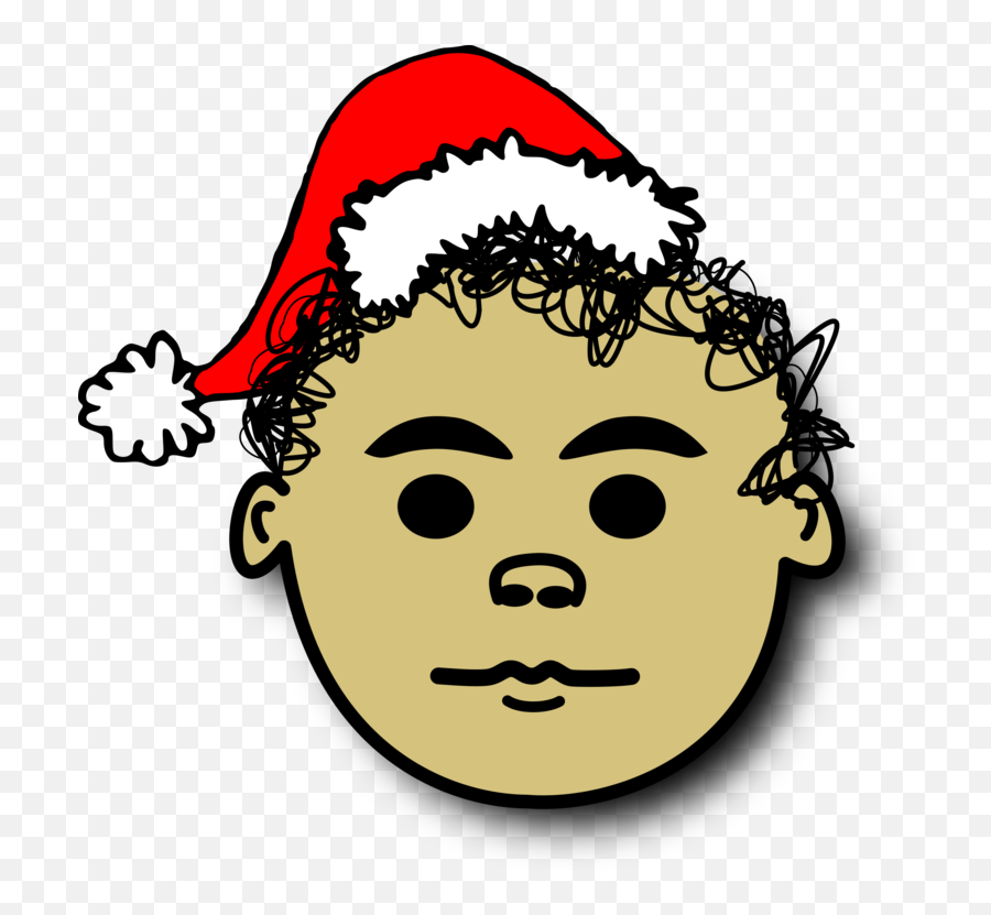Human Behavior Head Png Clipart - Santa Hat Clipart Emoji,Santa Clause Emoticon
