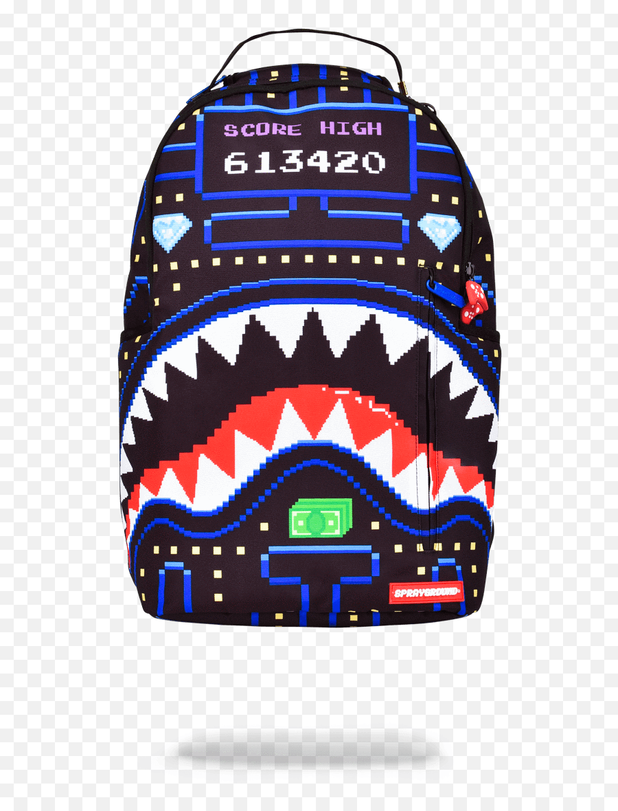 Sprayground Arcade Shark Backpack - Sprayground Sharks In Paris Camo Edition Emoji,Backpack Emoji