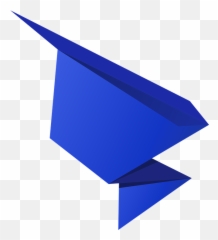 Free Fold Paper Illustrations - Blue Emoji