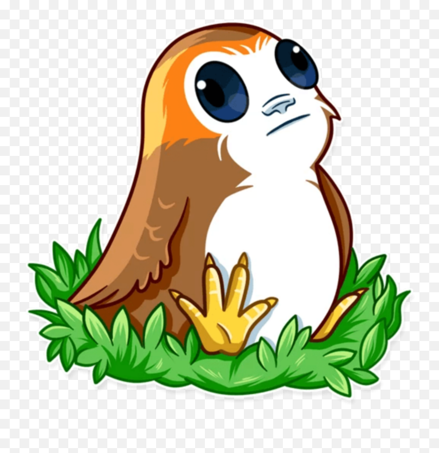 Freetoedit Picsart Porg Porgs Starwars - Porg Clipart Emoji,Starwars Emoji