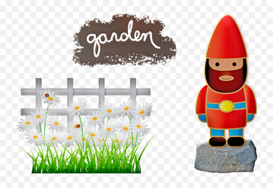 Garden Gnome Flowers - Cartoon Emoji,Garden Gnome Emoji