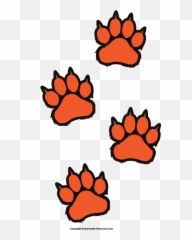 Clemson Tiger Paw Image Free - Tiger Paws Clip Art Emoji,Clemson Tiger Paw Emoji