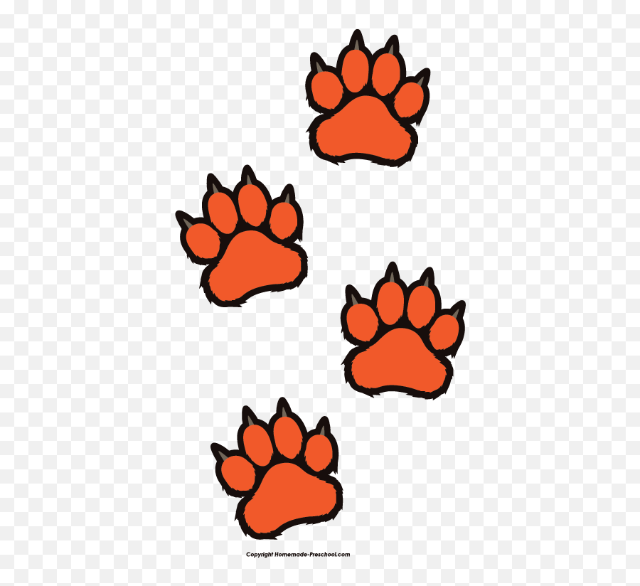 Clemson Tiger Paw Image Free - Tiger Paws Clip Art Emoji,Clemson Tiger Paw Emoji