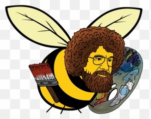 Bob Ross Bee Clipart - Emoji
