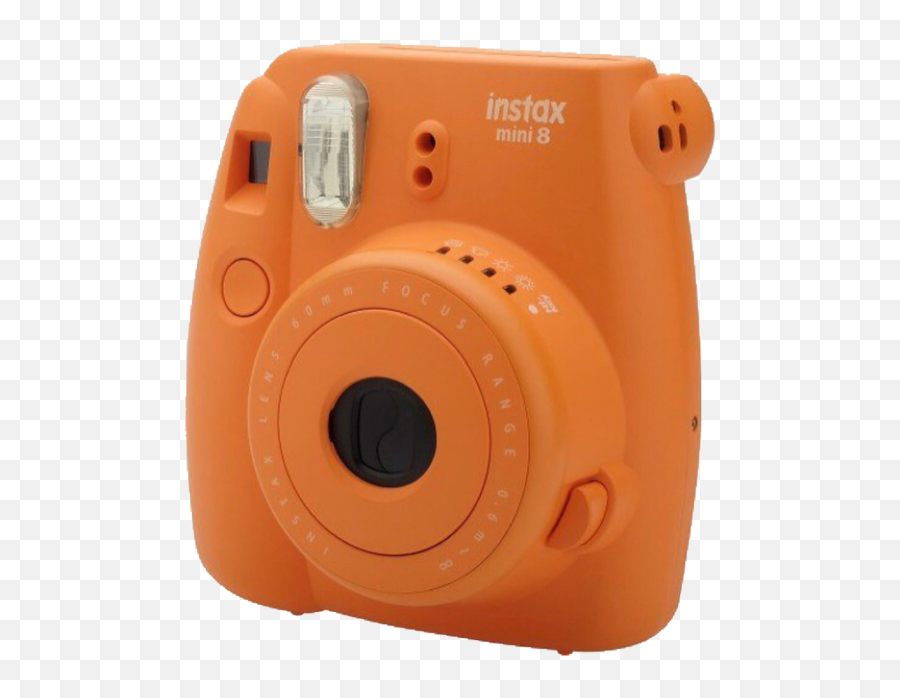 Instax Camera Poloroid Picture Snap Cam - Orange Polaroid Camera Aesthetic Emoji,Camera 8 Emoji
