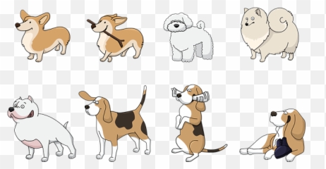 2 Free Happy Cartoon Vectors - Características De Los Perros Emoji,Corgi Emoji
