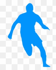 Blue Football Player Image - Clip Art Emoji,Soccer Goal Emoji