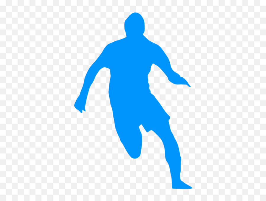 Blue Football Player Image - Clip Art Emoji,Soccer Goal Emoji