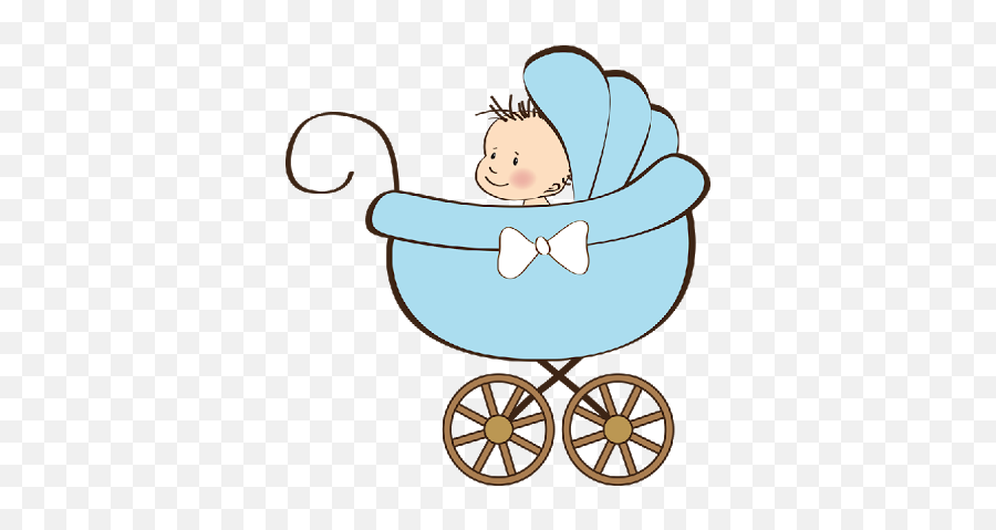 Baby Boy In Stroller Clip Art - Baby In Pram Clipart Emoji,Baby Stroller Emoji