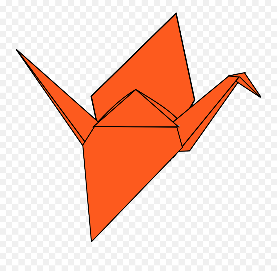 Origami Paper Art Swan Crane - Origami Clip Art Transparent Emoji,Airplane Paper Emoji