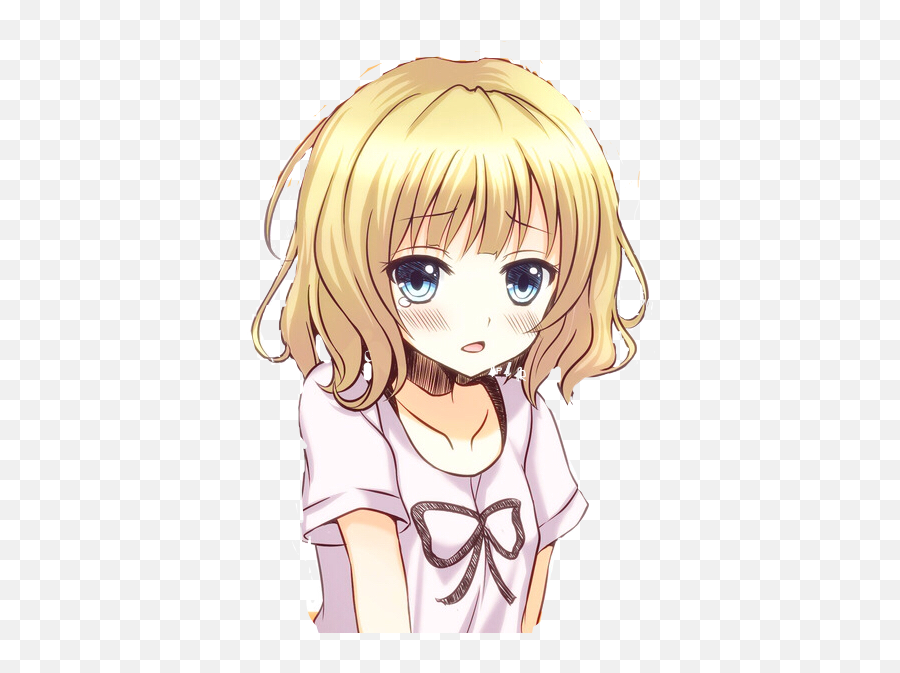 Manga Fille Blonde Yeux Bleu Freetoedit - Manga Fille Blonde Emoji,Blonde Emoji
