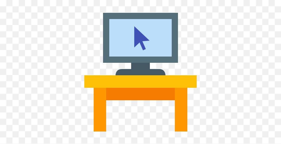 Pc On Desk Icon - Free Download Png And Vector Sign Emoji,Desk Emoji