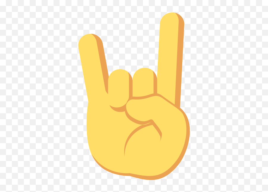 Emojione 1f918 - Rock Hand Emoji,Metal Horn Emoji